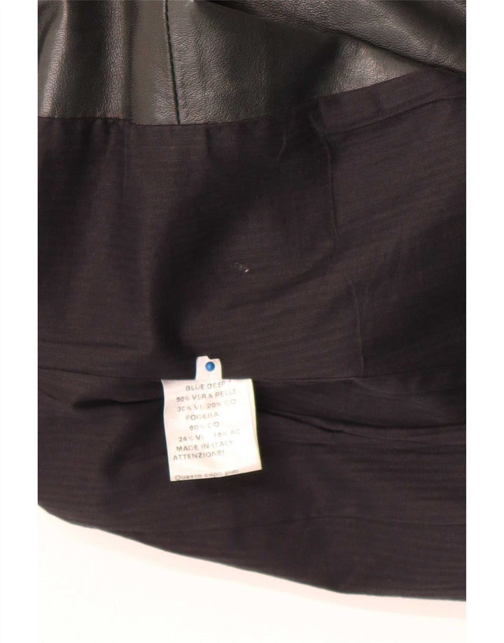 Giacca in pelle da donna vintage IT 40 piccola in pelle verde