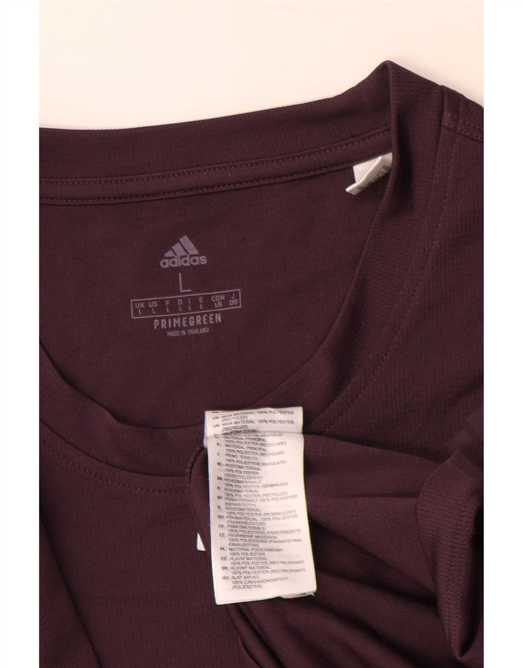 T-shirt da uomo Adidas Top grande viola in poliestere