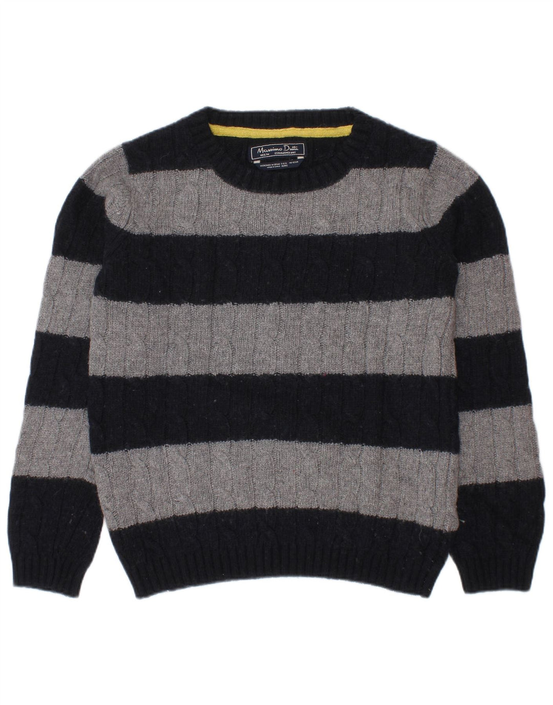 Maglione maglione girocollo per ragazzi Massimo Dutti 5-6 anni a righe blu navy
