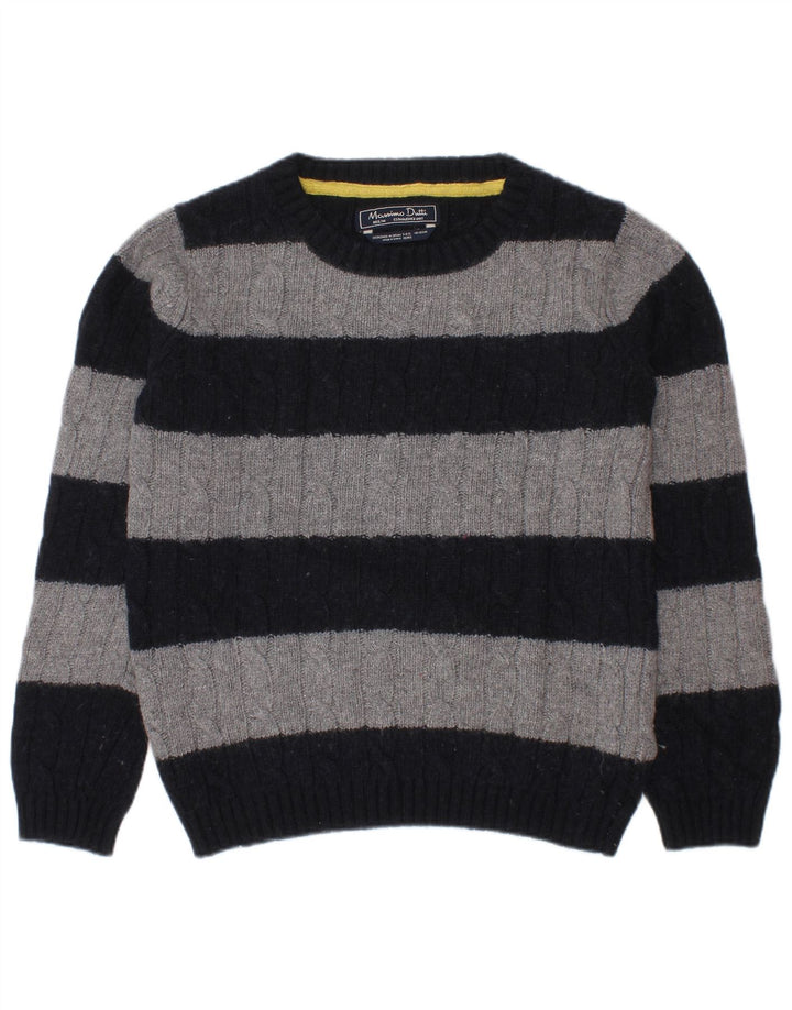 Maglione maglione girocollo per ragazzi Massimo Dutti 5-6 anni a righe blu navy