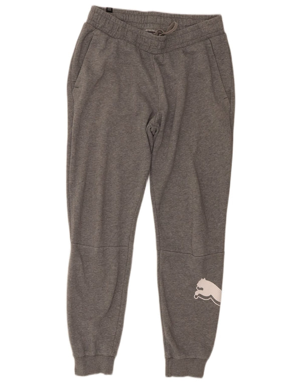 Pantaloni da tuta grafica da uomo Puma Joggers in cotone chiazzato grigio medio