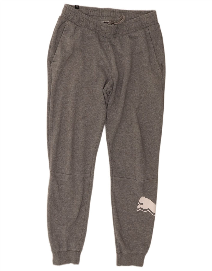 Pantaloni da tuta grafica da uomo Puma Joggers in cotone chiazzato grigio medio