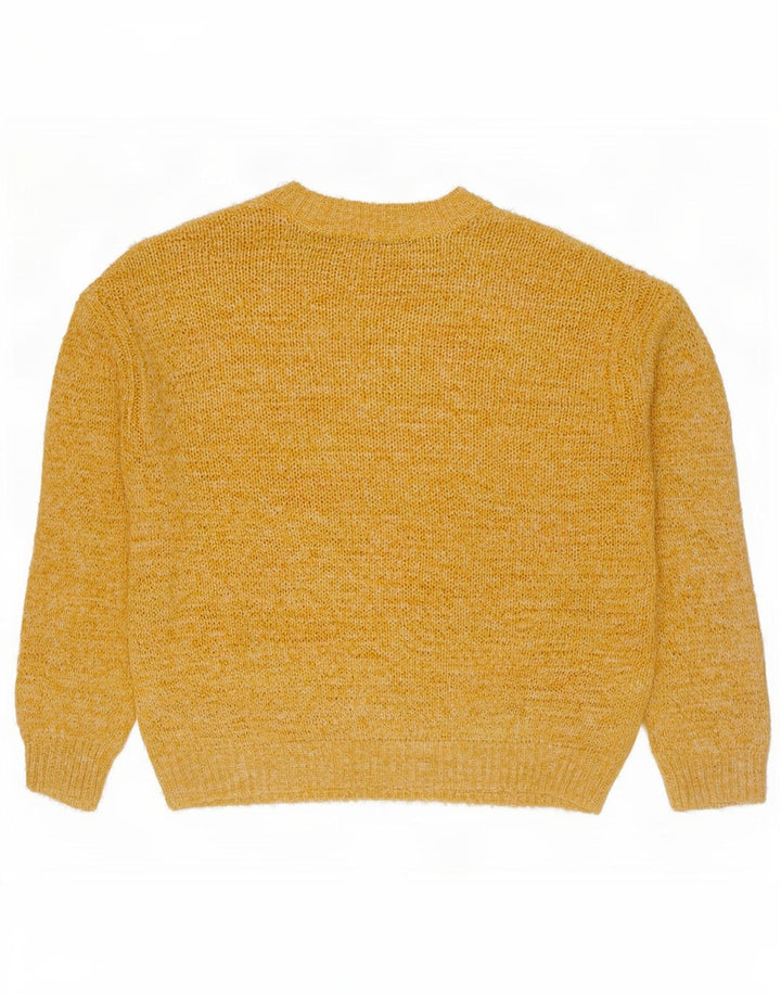 Maglione maglione girocollo da donna Marks & Spencer UK 14 giallo medio