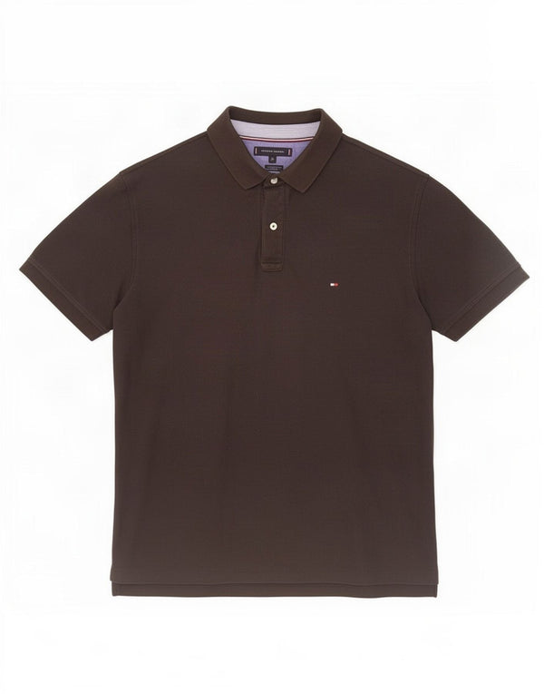 Polo da uomo vestibilità regolare Tommy Hilfiger XL in cotone nero