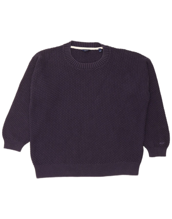 Gant Uomo Maglione Girocollo Maglione Grande Cotone Blu Navy