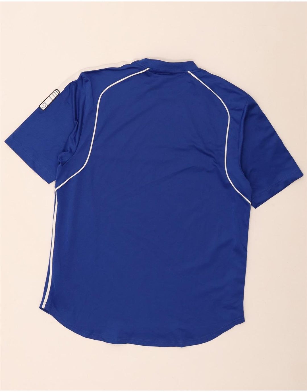 T-shirt da uomo Nike Top UK 42/44 Large Blu Colourblock Poliestere