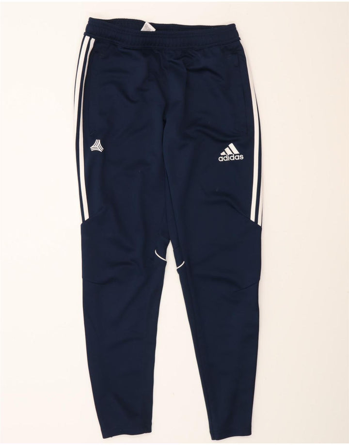 Pantaloni da tuta da uomo Adidas medi in poliestere blu navy