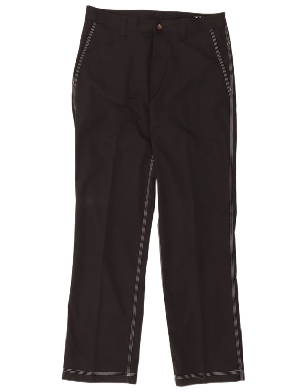 Pantaloni chino dritti Adidas Climacool da uomo W34 L32 poliestere nero