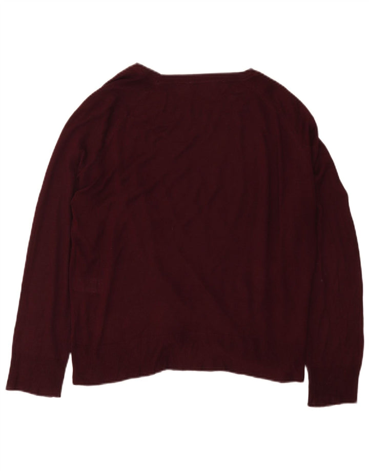 Maglione Zara da donna con scollo a barca UK 14 Viscosa marrone medio medio