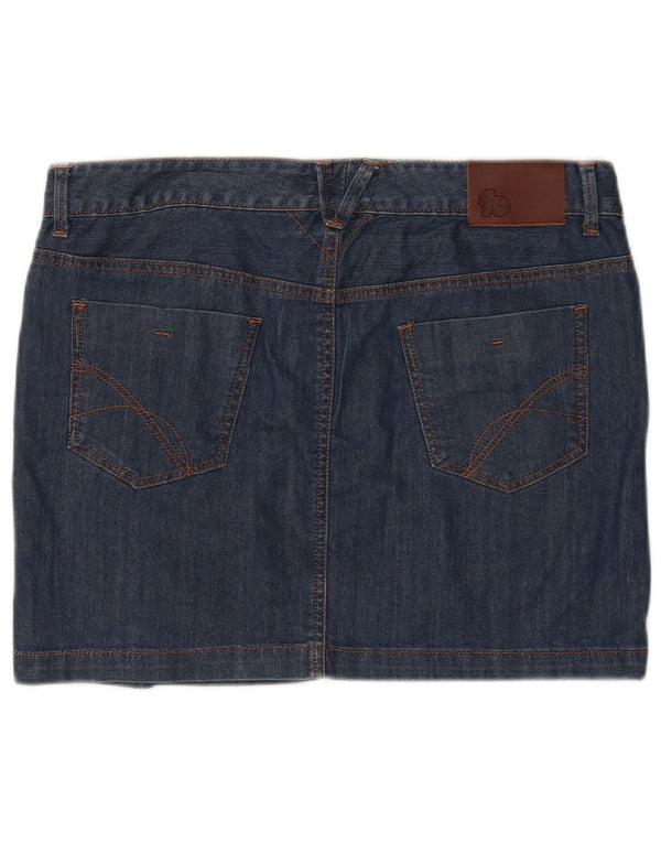 Gonna in denim da donna French Connection UK 14 grande W34 cotone blu