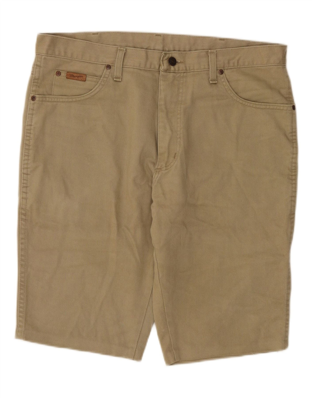 Pantaloncini di jeans Wrangler da uomo Texas W36 di grandi dimensioni in cotone beige
