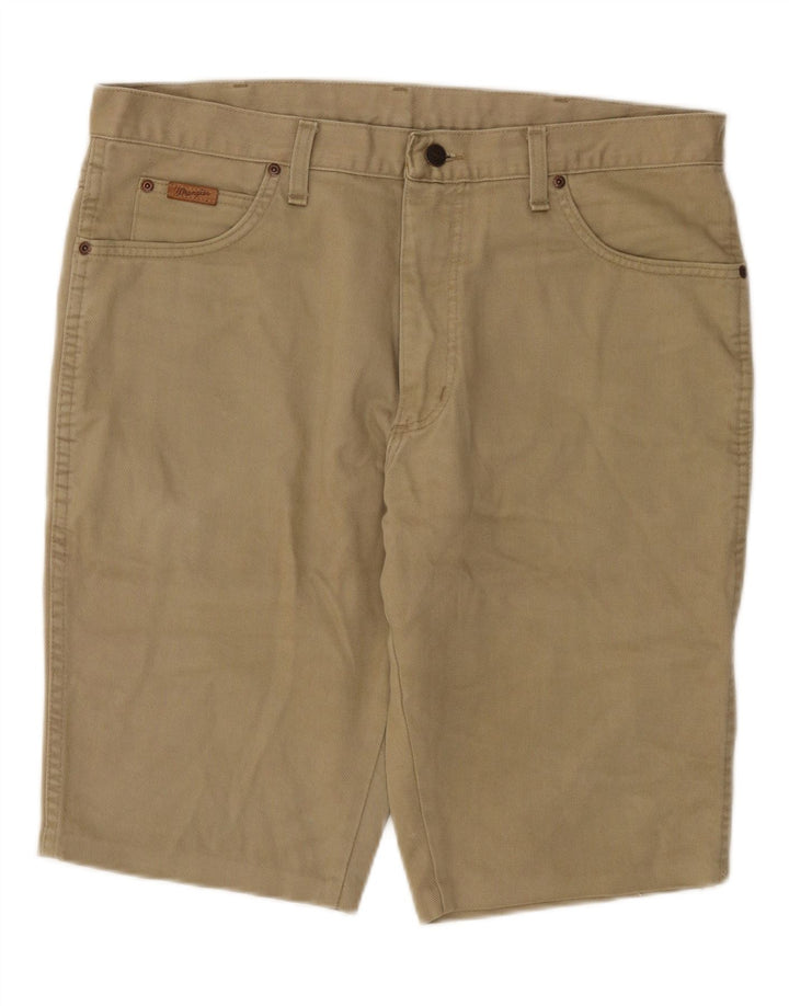 Pantaloncini di jeans Wrangler da uomo Texas W36 di grandi dimensioni in cotone beige