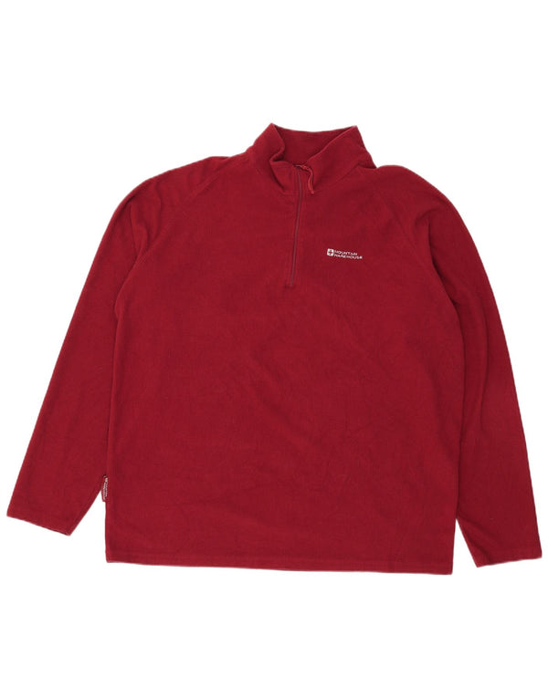 Maglione in pile da uomo con collo con zip Mountain Warehouse XL poliestere bordeaux