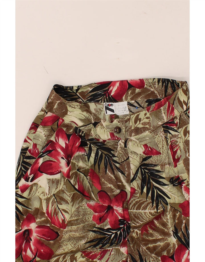 VINTAGE Womens Casual Shorts IT 44 Medium W26 Multicoloured Floral Cotton Vintage Vintage and Second-Hand Vintage from Messina Hembry 