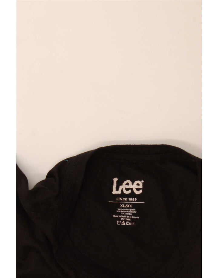 Maglietta da uomo Lee Top XL in cotone a righe nere