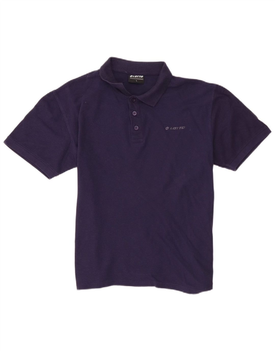 Polo da uomo Lotto Large in cotone blu navy