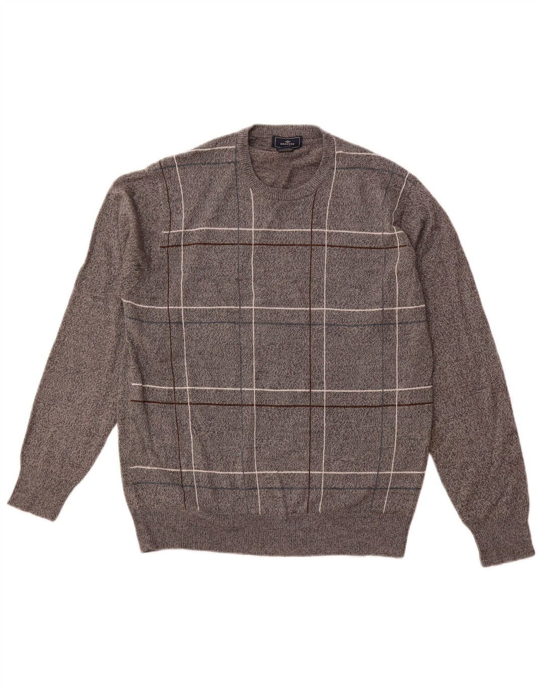DOCKERS Maglione girocollo da uomo in acrilico grigio medio a quadri