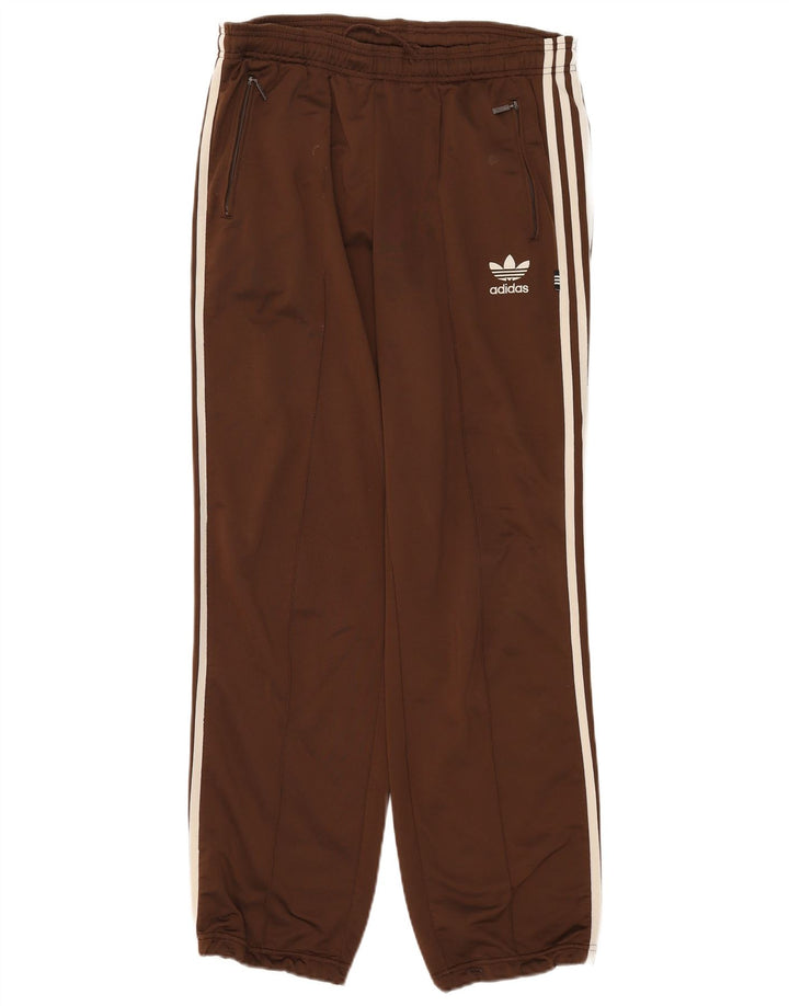 Pantaloni da tuta da uomo Adidas Joggers UK 38/40 Poliestere marrone medio