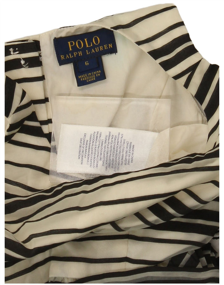 POLO RALPH LAUREN Abito da bambina senza maniche a trapezio 5-6 anni a righe nere