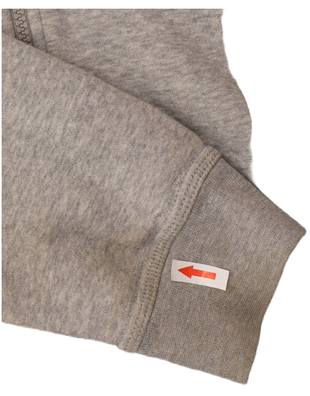 Felpa con cappuccio e zip Nike da uomo in cotone screziato grigio medio