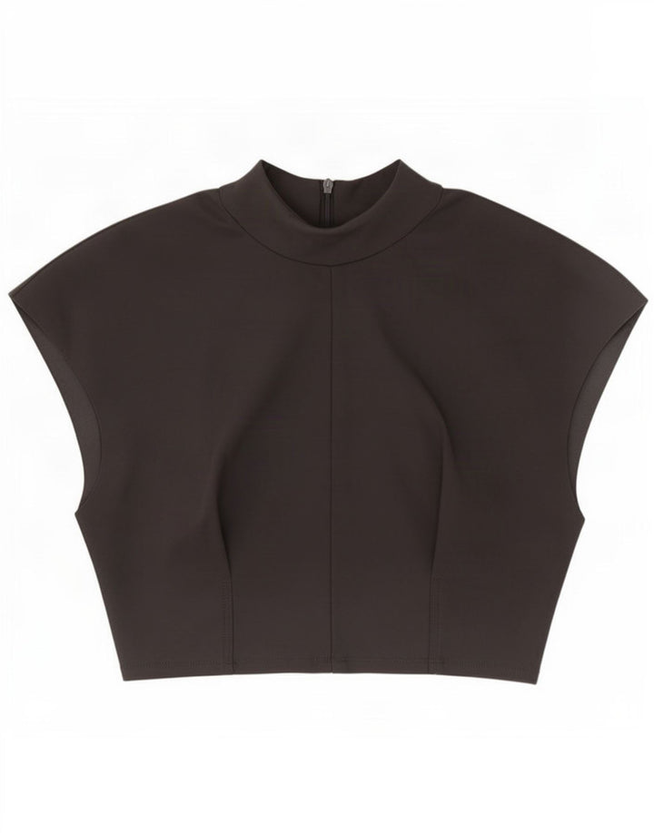 Top corto in camicetta corta da donna Zara UK 10 piccolo nero