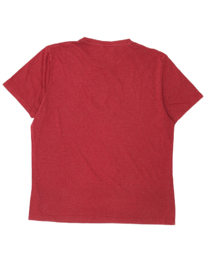 T-shirt grafica da uomo Ben Sherman Top grande in cotone rosso