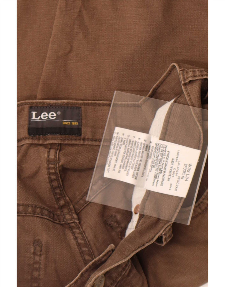 Jeans dritti da uomo Lee W32 L34 cotone marrone