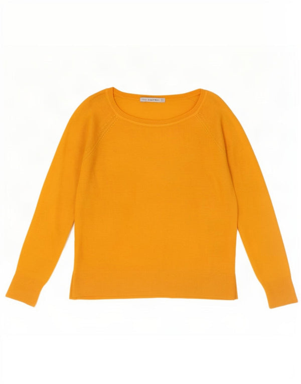 Maglione corto con scollo a barca oversize da donna Zara UK 10 piccolo arancione