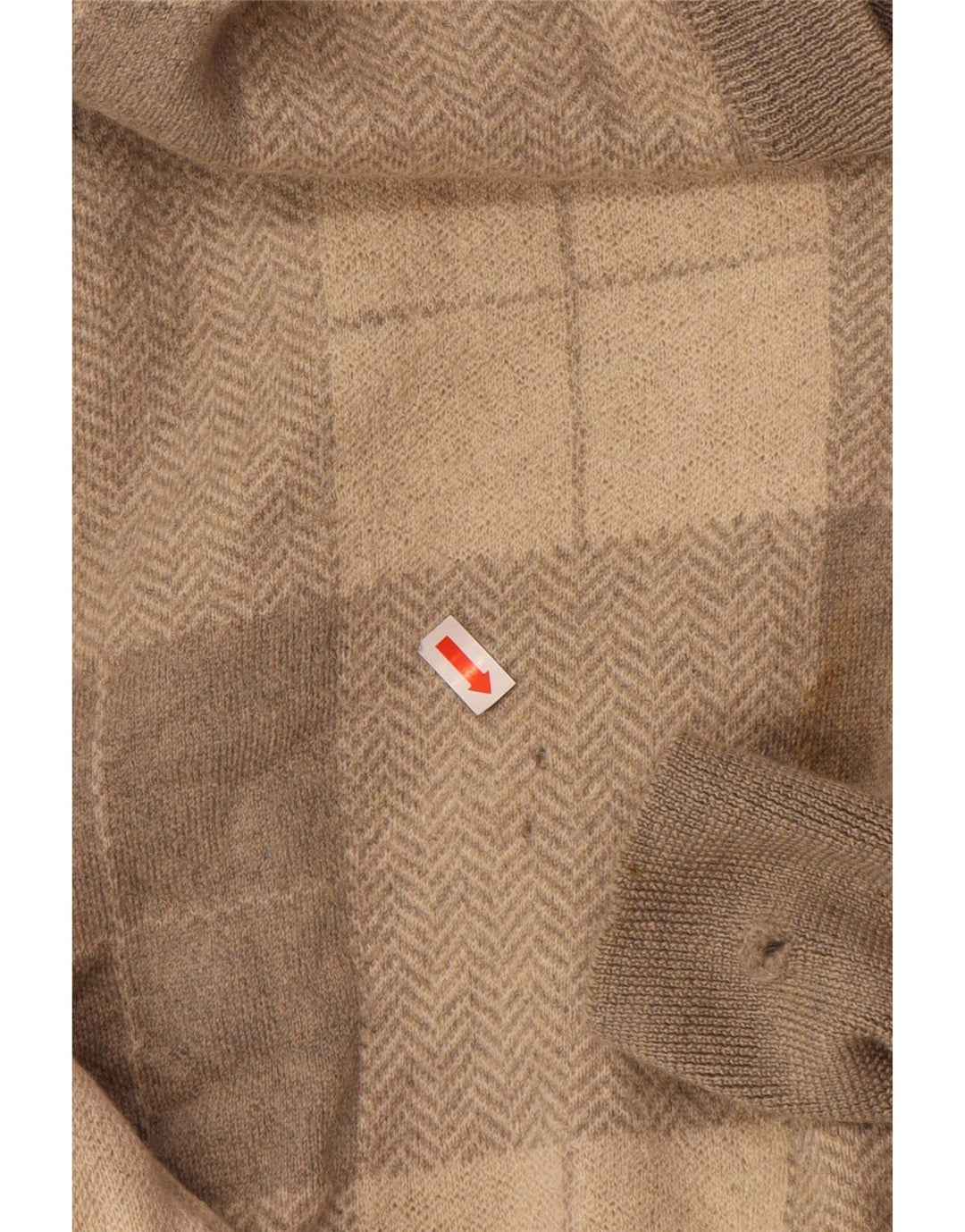 VALENTINO Maglione da uomo con scollo a V XL in lana patchwork grigia