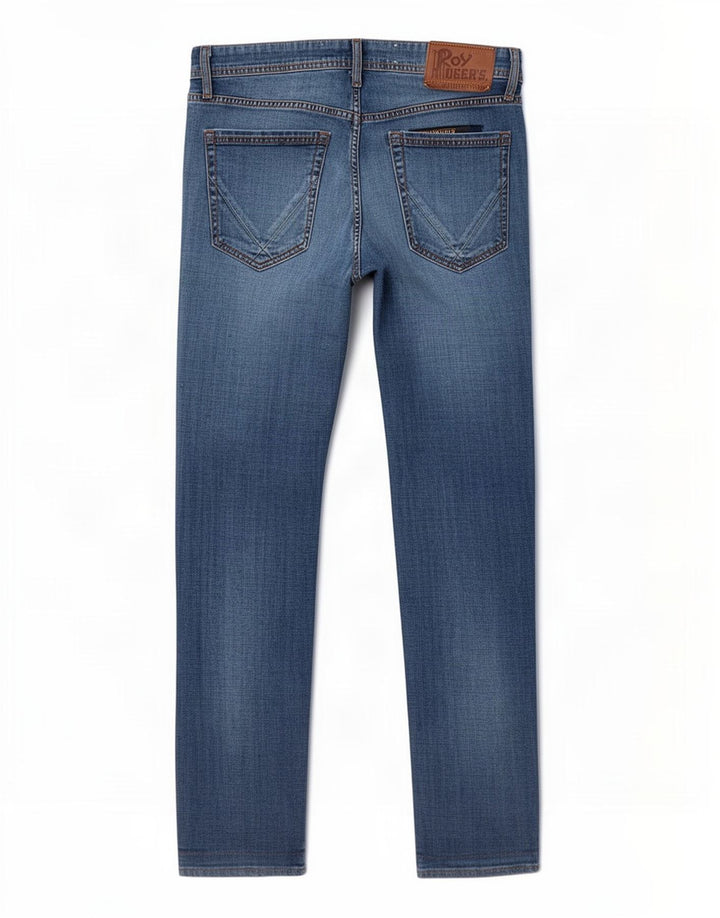 Jeans slim da uomo Roy Rogers W34 L29 cotone blu