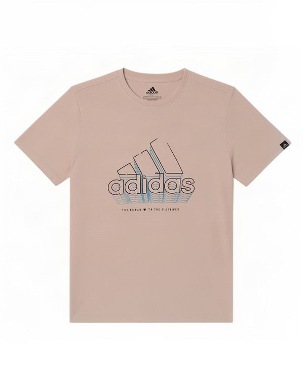 T-shirt grafica da uomo Adidas Top grande in cotone bianco