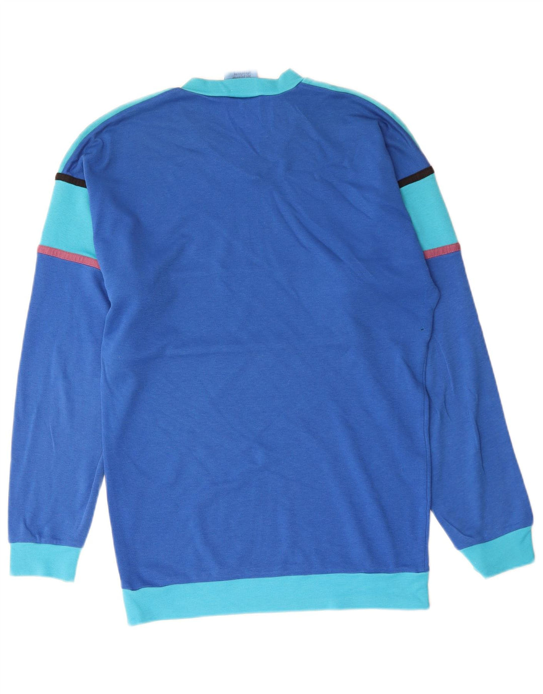 Maglia da uomo Crane a maniche lunghe IT 48/50 in cotone color block blu medio