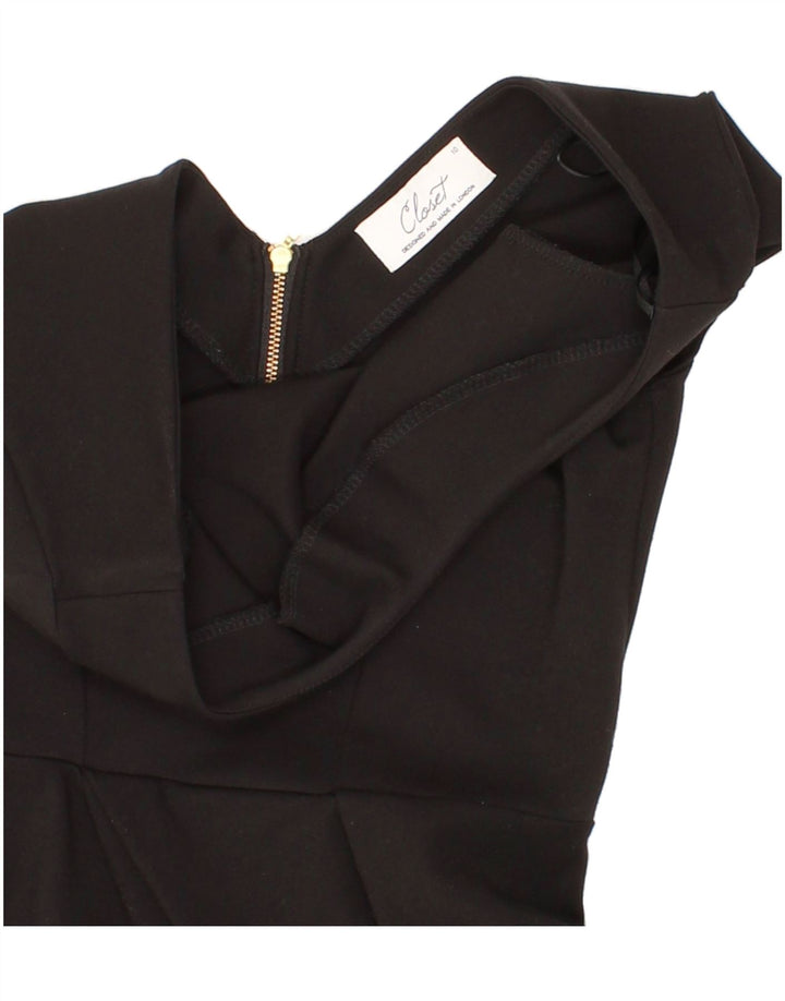 CLOSET Womens Sheath Dress UK 10 Small Black Viscose Vintage CLOSET and Second-Hand CLOSET from Messina Hembry 