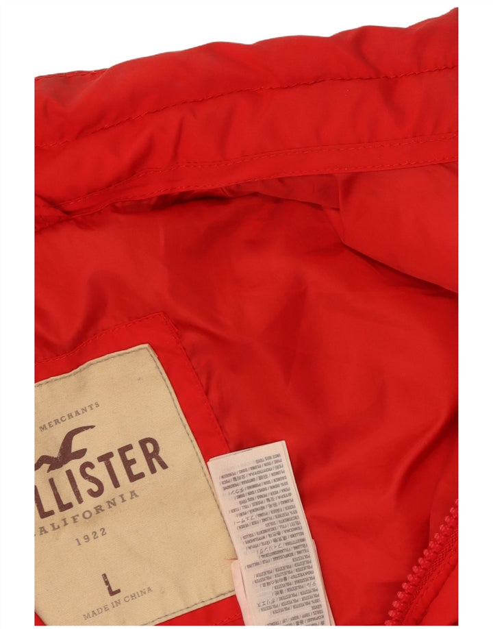 Gilet imbottito da uomo Hollister UK 40 Large rosso poliestere