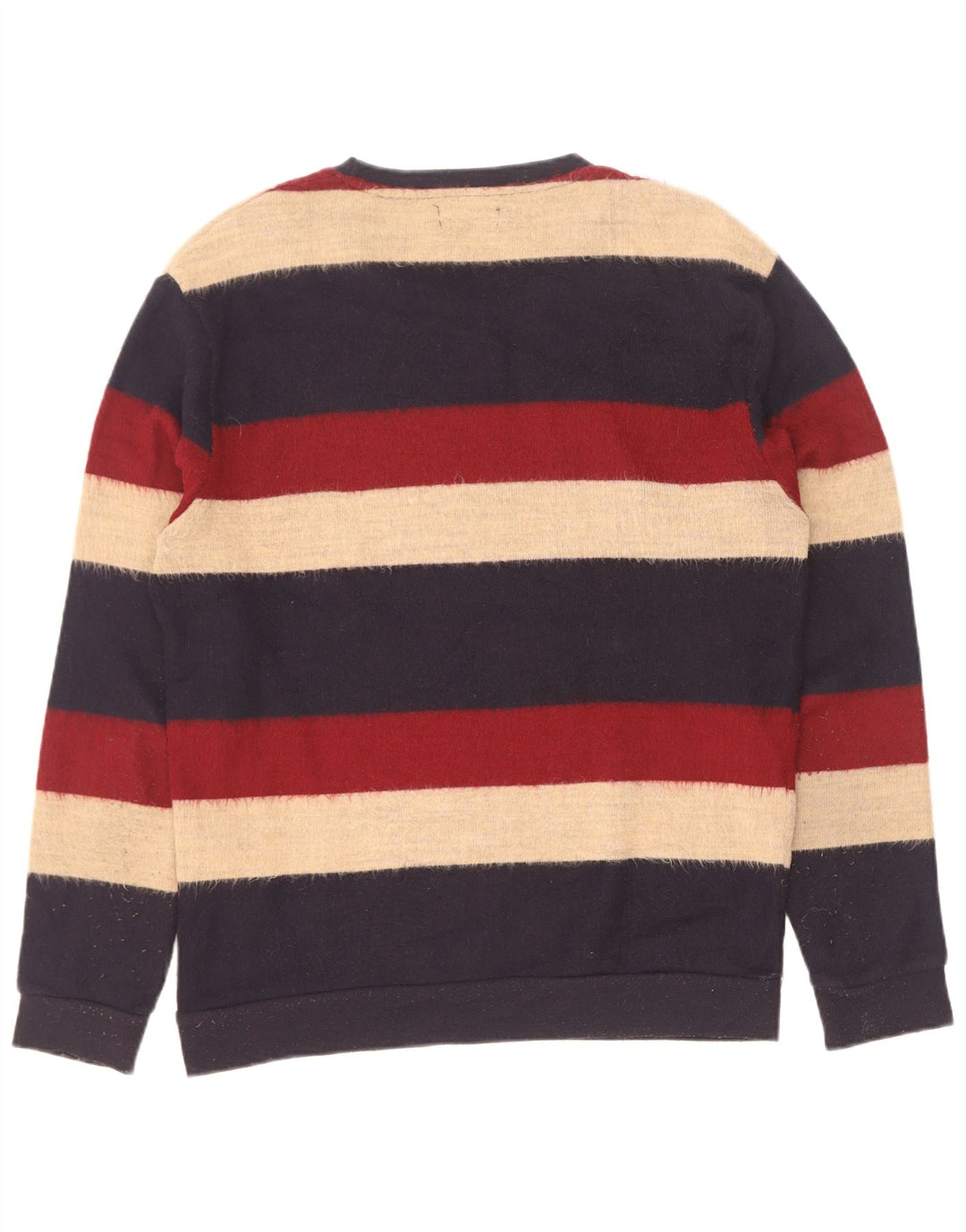 Maglione girocollo da uomo Zara, maglione grande in acrilico a righe multicolore