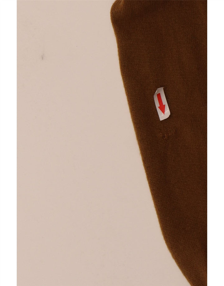 Maglione Cardigan Uomo BENETTON IT 48 Lana d'agnello Marrone Medio