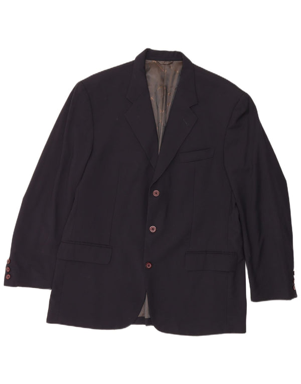 Giacca blazer a 3 bottoni da donna Brooksfield IT 54 2XL Lana blu navy