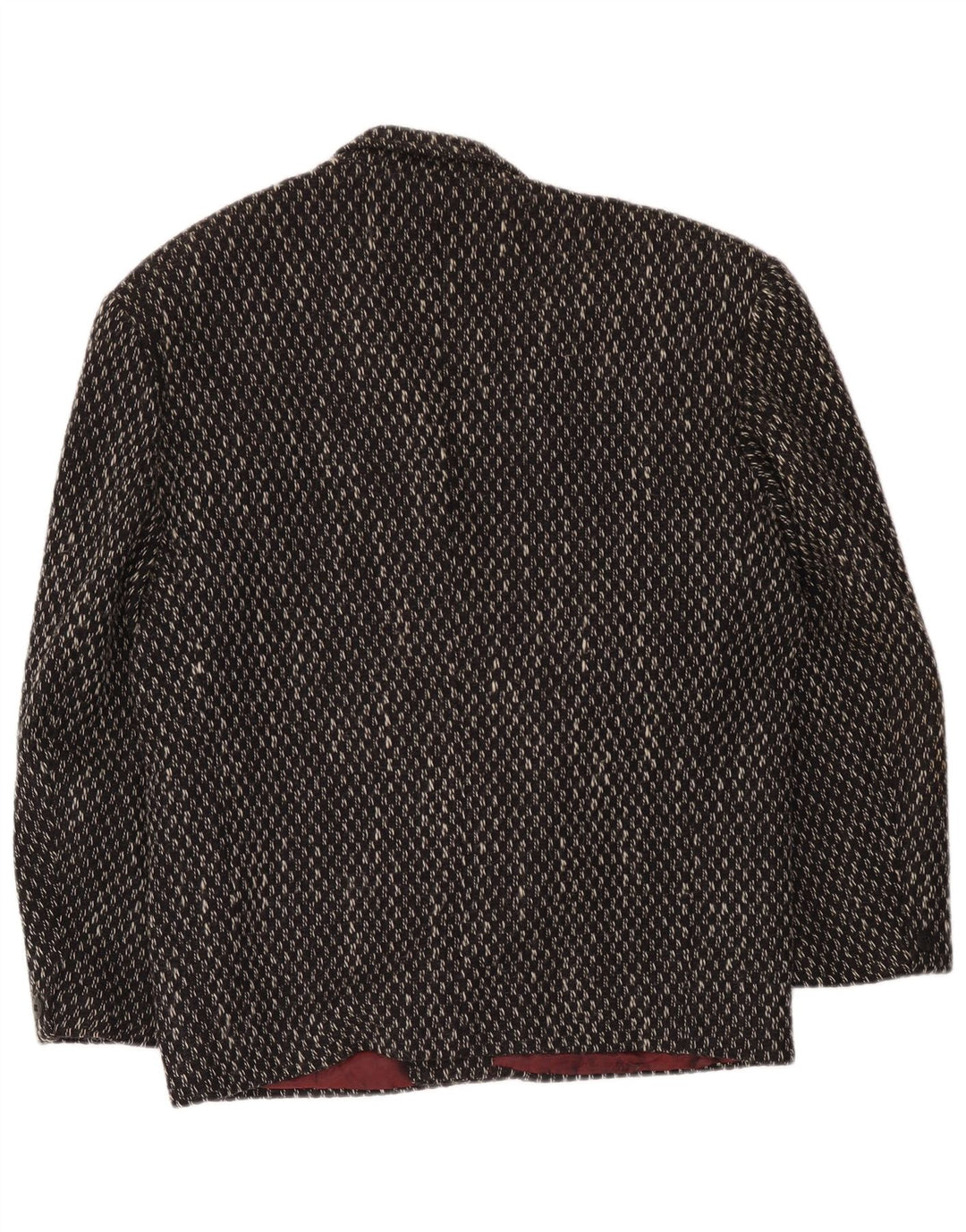 Giacca blazer da uomo a 1 bottone Manhattan UK 40 grande lana a quadri neri