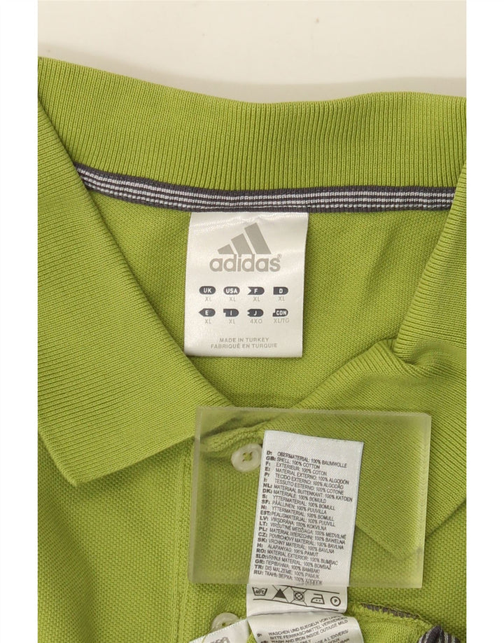 Polo Adidas da uomo XL in cotone verde