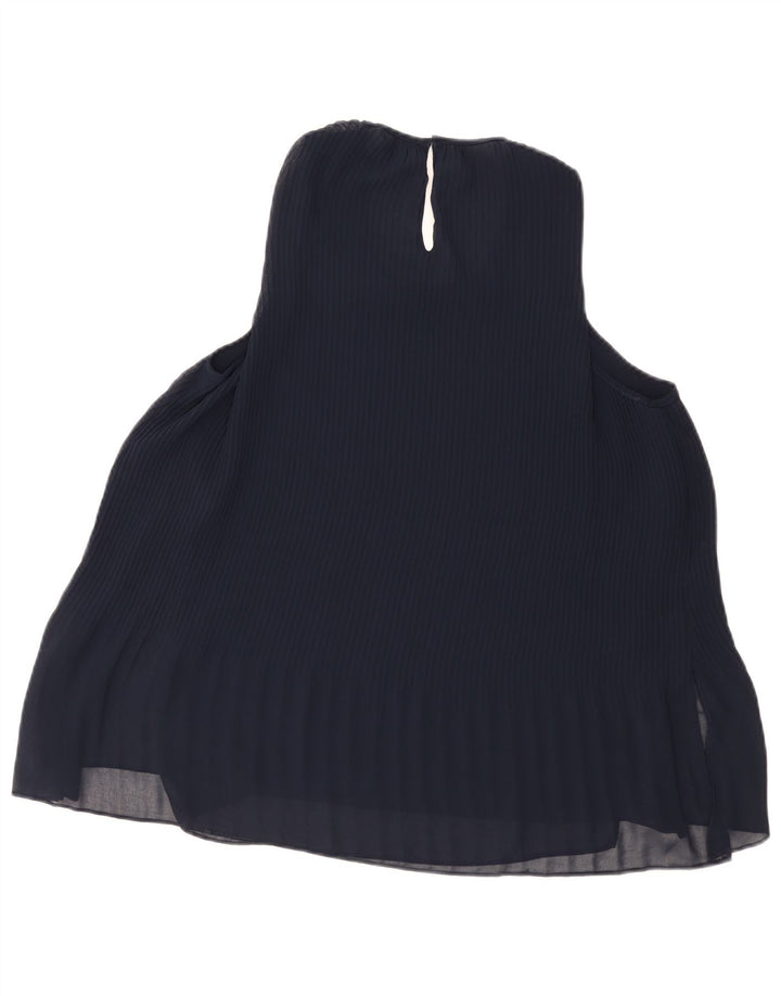 Camicetta senza maniche da donna Zara UK 10 Small Blu Navy