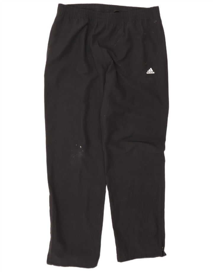 Pantaloni da tuta da uomo Adidas Large neri in poliestere