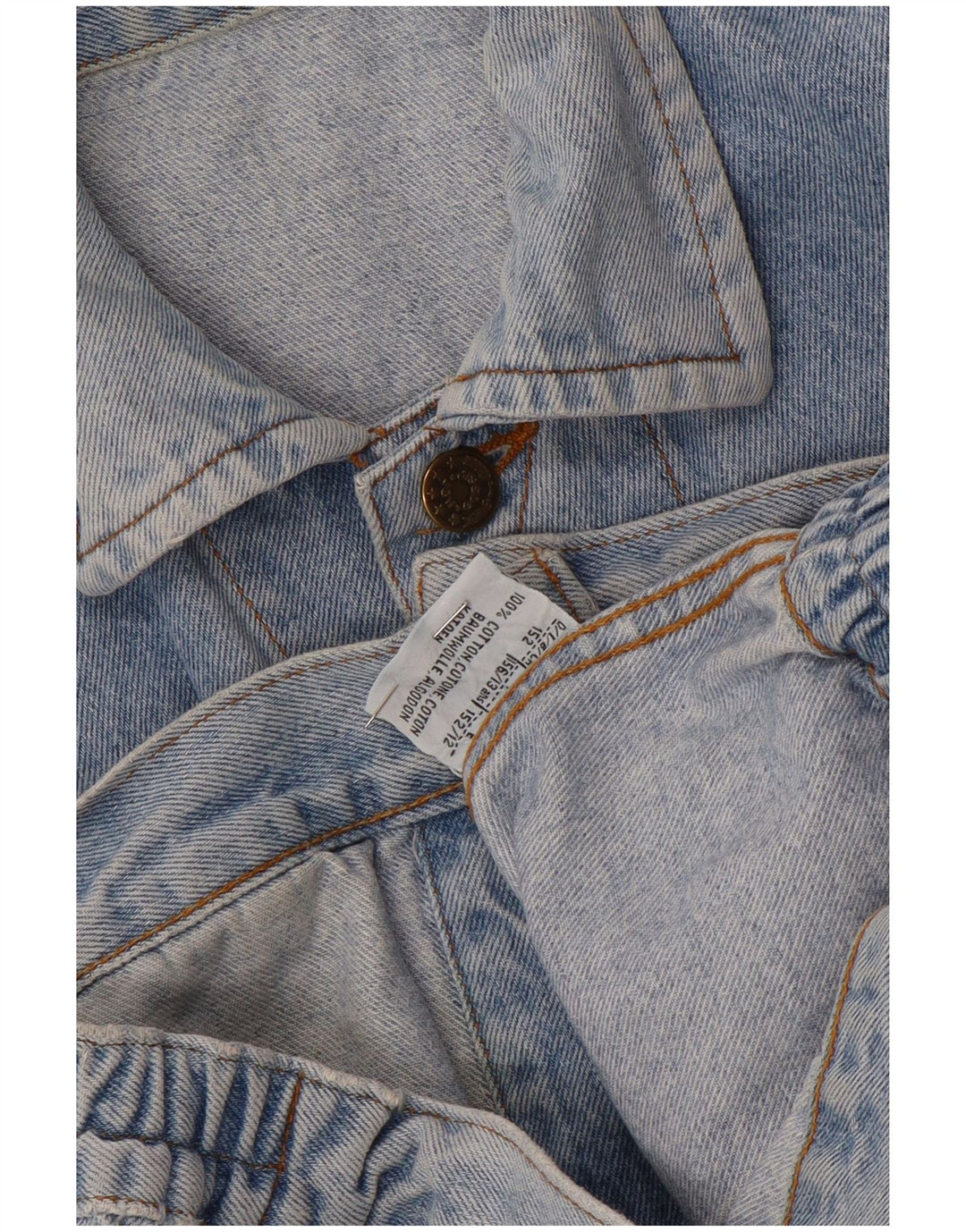 Giacca Denim Vintage da Ragazzo 12-13 Anni in Cotone Blu