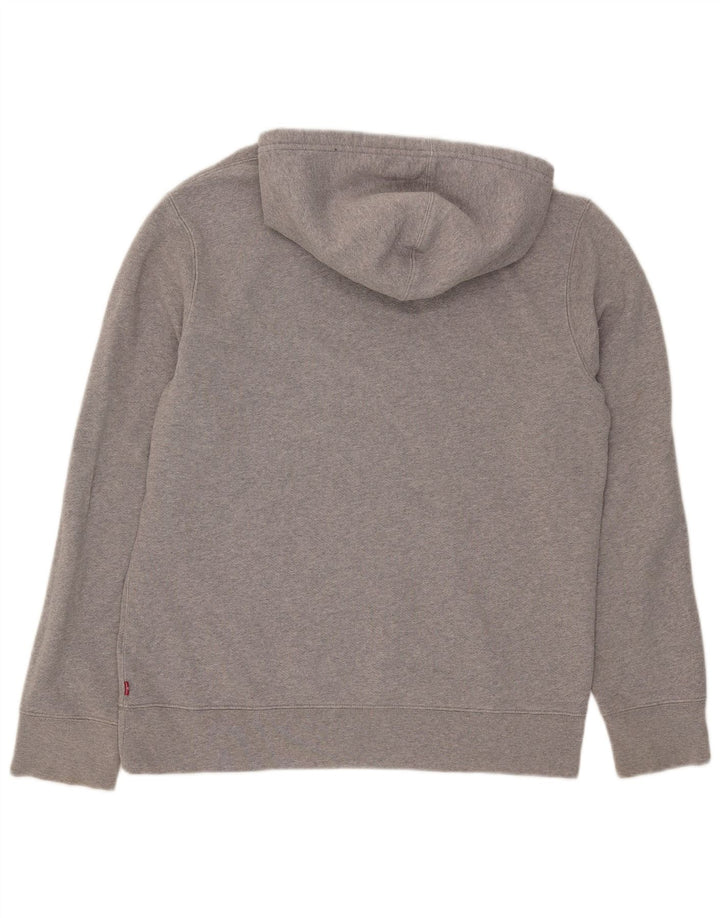 Maglione con cappuccio grafico da uomo Levi's Large in cotone grigio