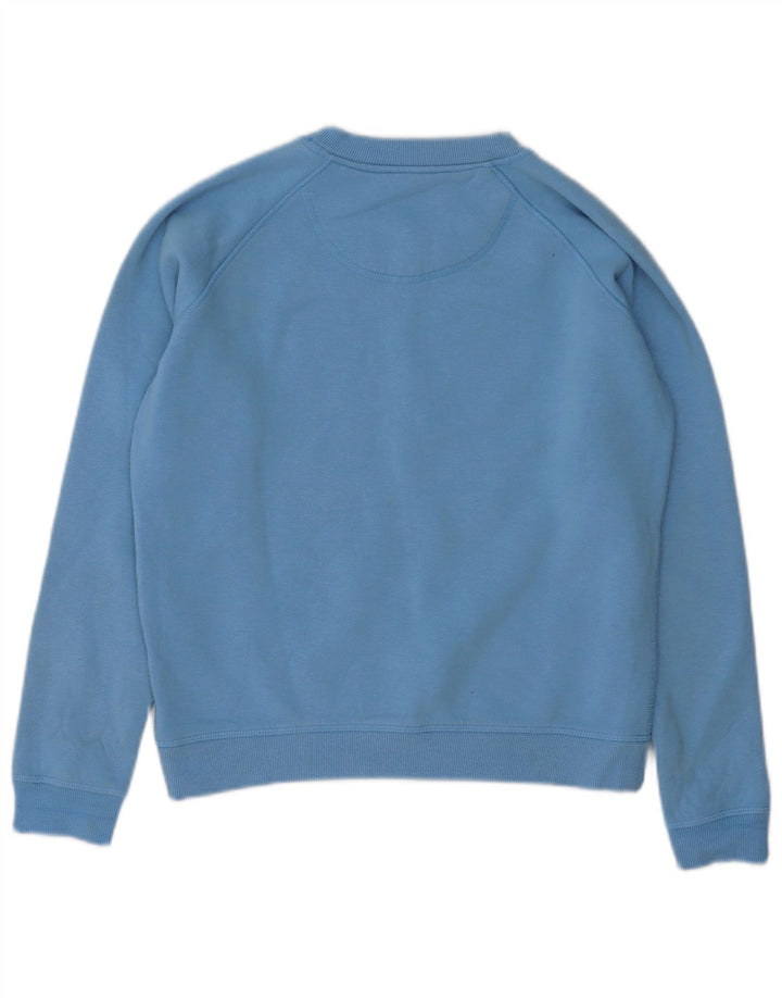 JACK WILLS Felpa oversize da donna Maglione UK 8 Piccolo cotone blu