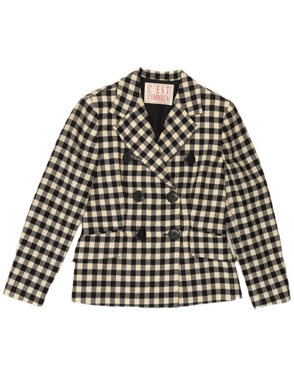 C'EST COMMECA set gonna 2 pezzi da donna UK 14 medio W30 percalle nero