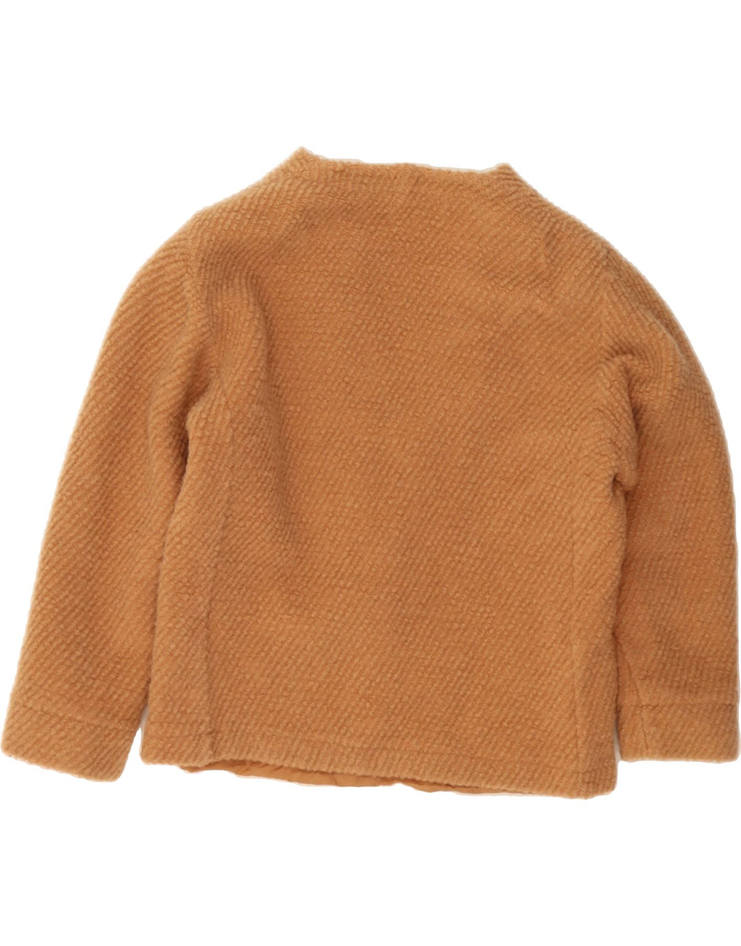 VINTAGE Womens Open Blazer Jacket UK 14 Medium Beige Vintage Vintage and Second-Hand Vintage from Messina Hembry 