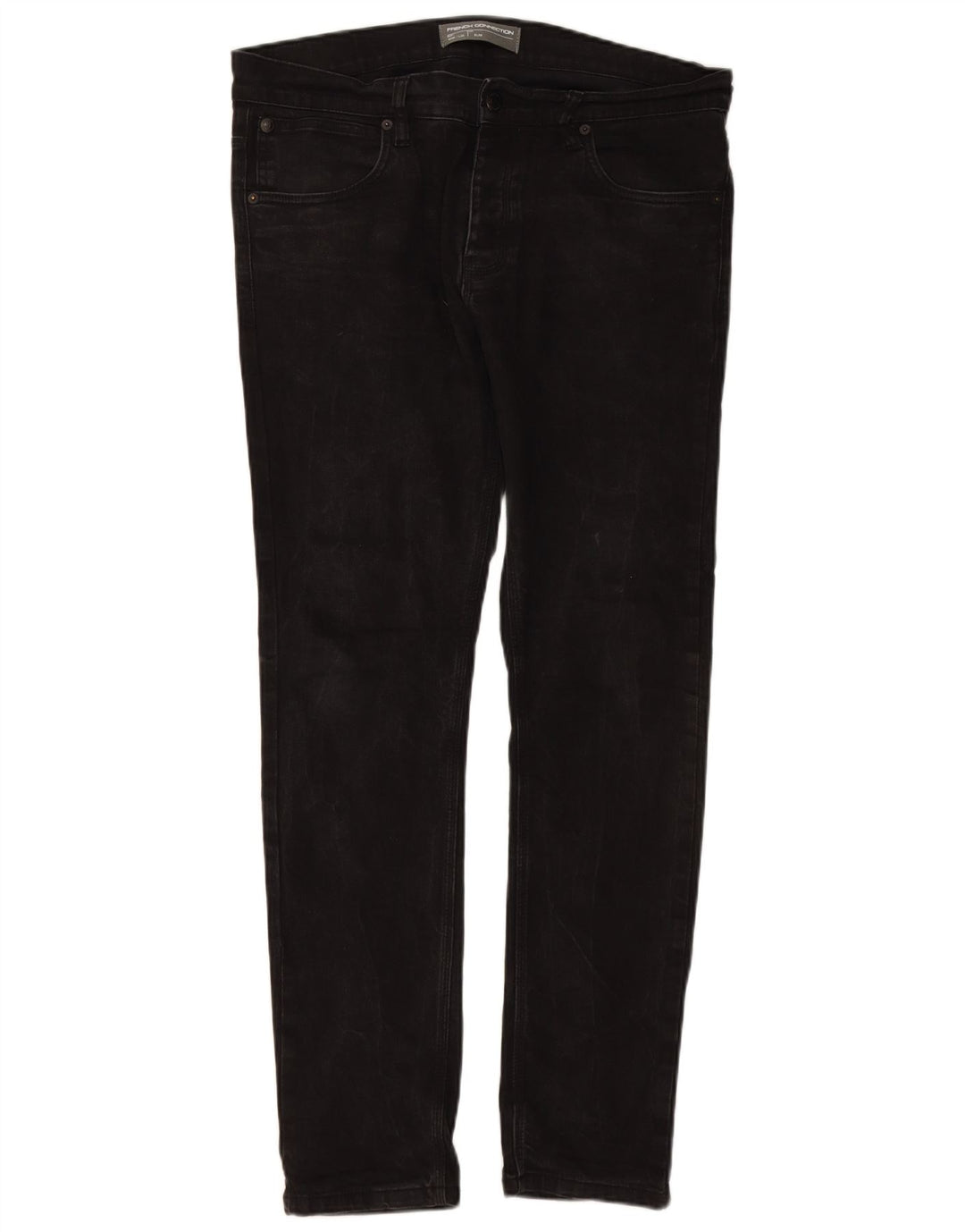 FRENCH CONNECTION Jeans slim da uomo W36 L32 cotone nero
