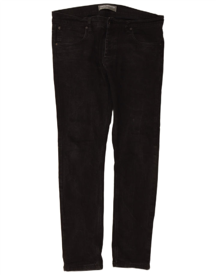 FRENCH CONNECTION Jeans slim da uomo W36 L32 cotone nero