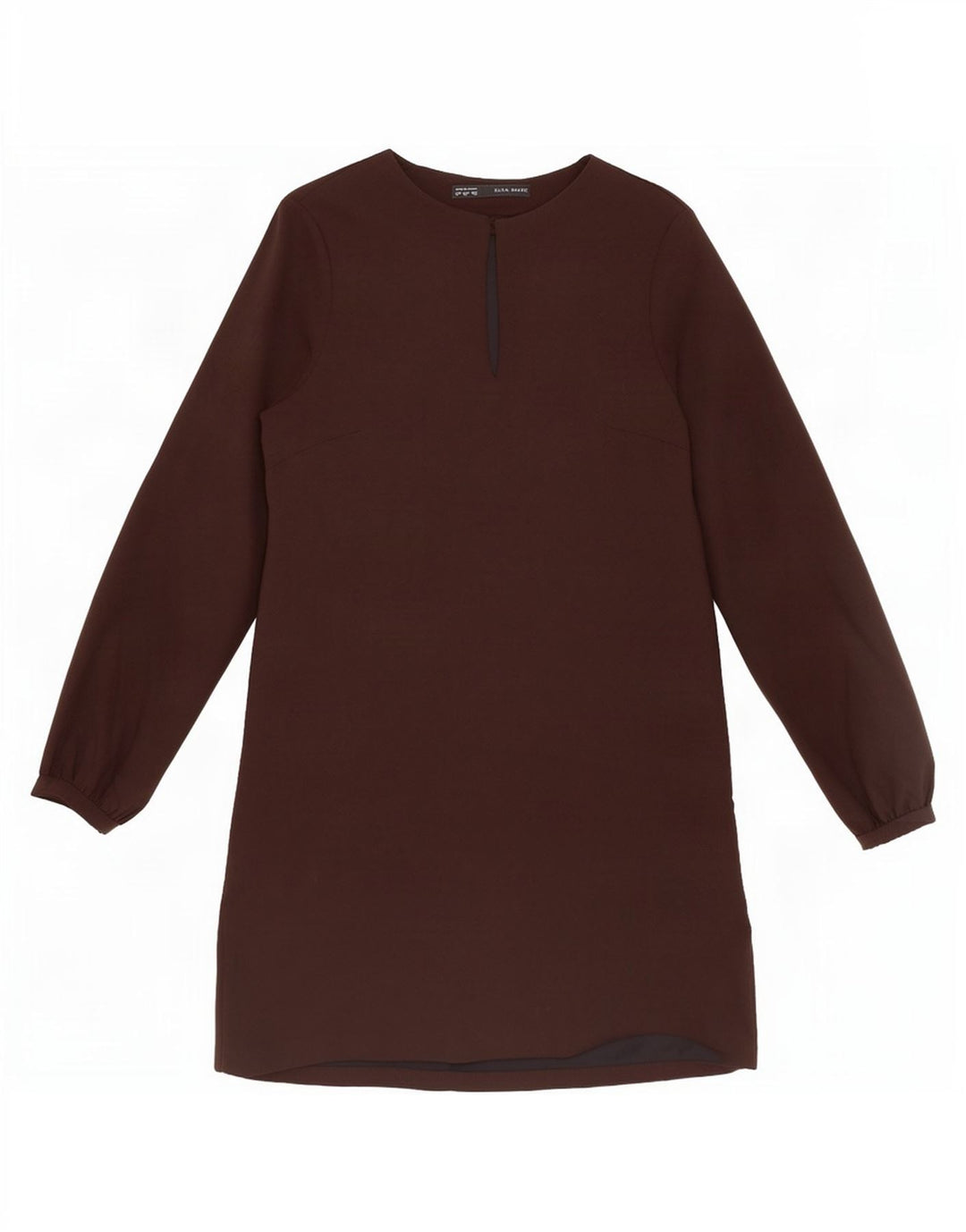 Abito a trapezio a maniche lunghe da donna Zara UK 14 medio nero