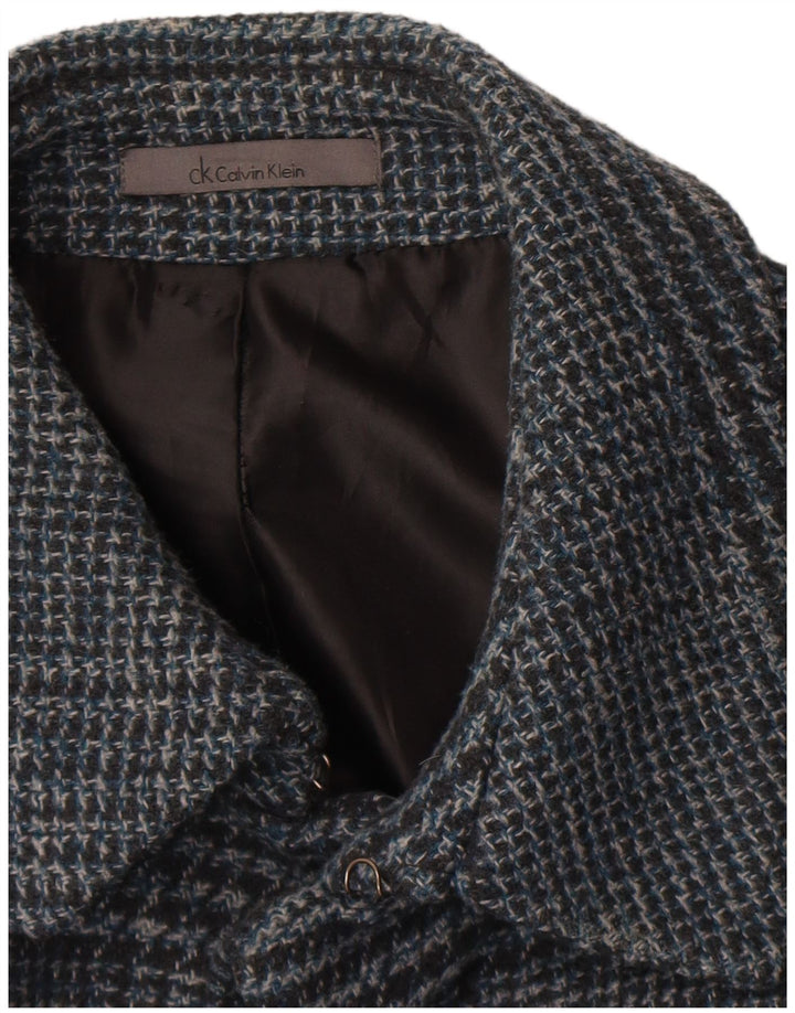 Giacca blazer da uomo Calvin Klein UK 38 pied de poule blu medio